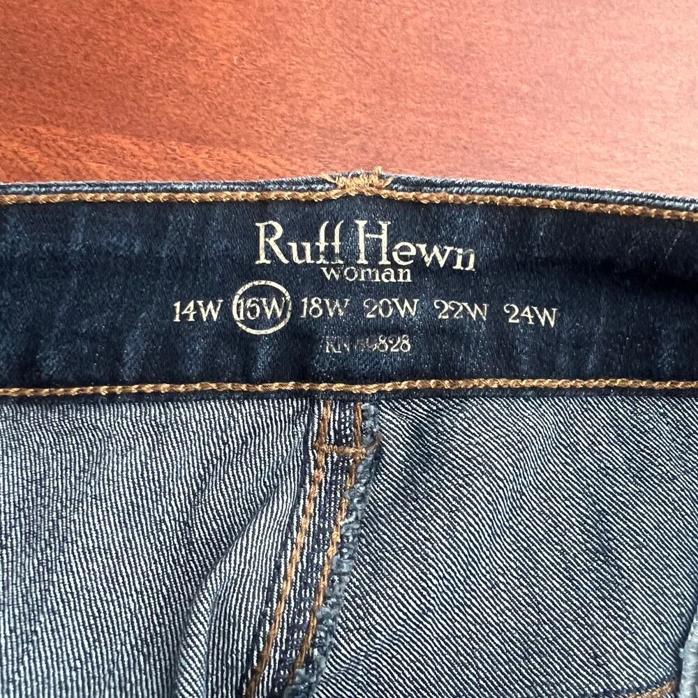 Ruff Hewn "Well Worn" Cotton Blend Stretch Classic Boot Cut Jeans 16W - Picture 6 of 9